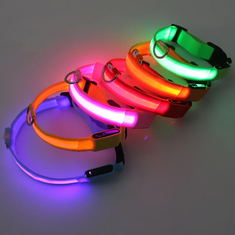 “Keep Your Dog Safe & Visible at Night (LED Collar)”