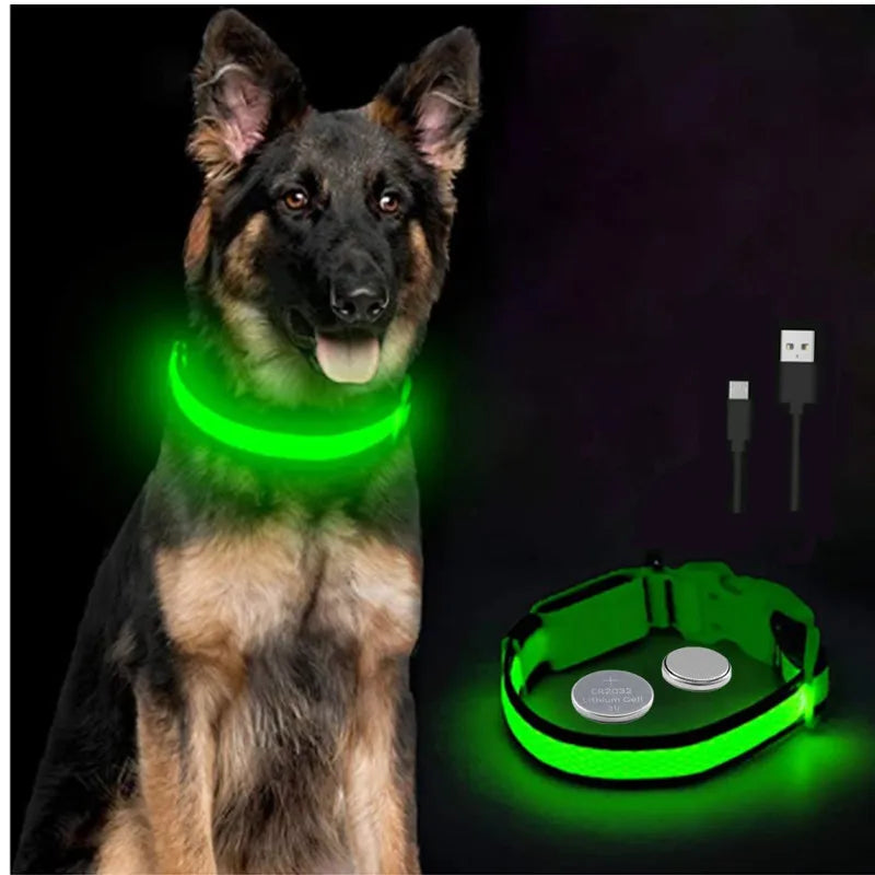 “Keep Your Dog Safe & Visible at Night (LED Collar)”